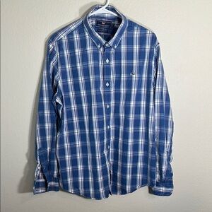 Vineyard Vines Blue and White Casual Button Down Shirt